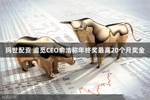 玛世配资 追觅CEO俞浩称年终奖最高20个月奖金
